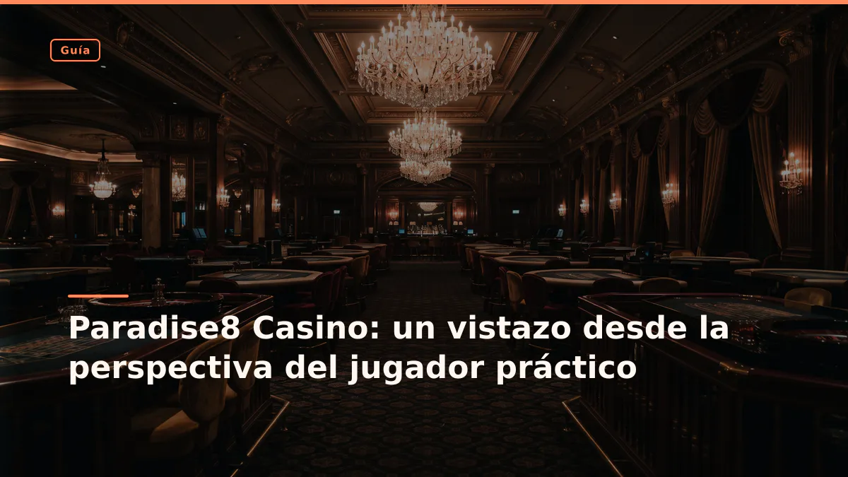 Paradise8 Casino: un vistazo desde la perspectiva del jugador práctico