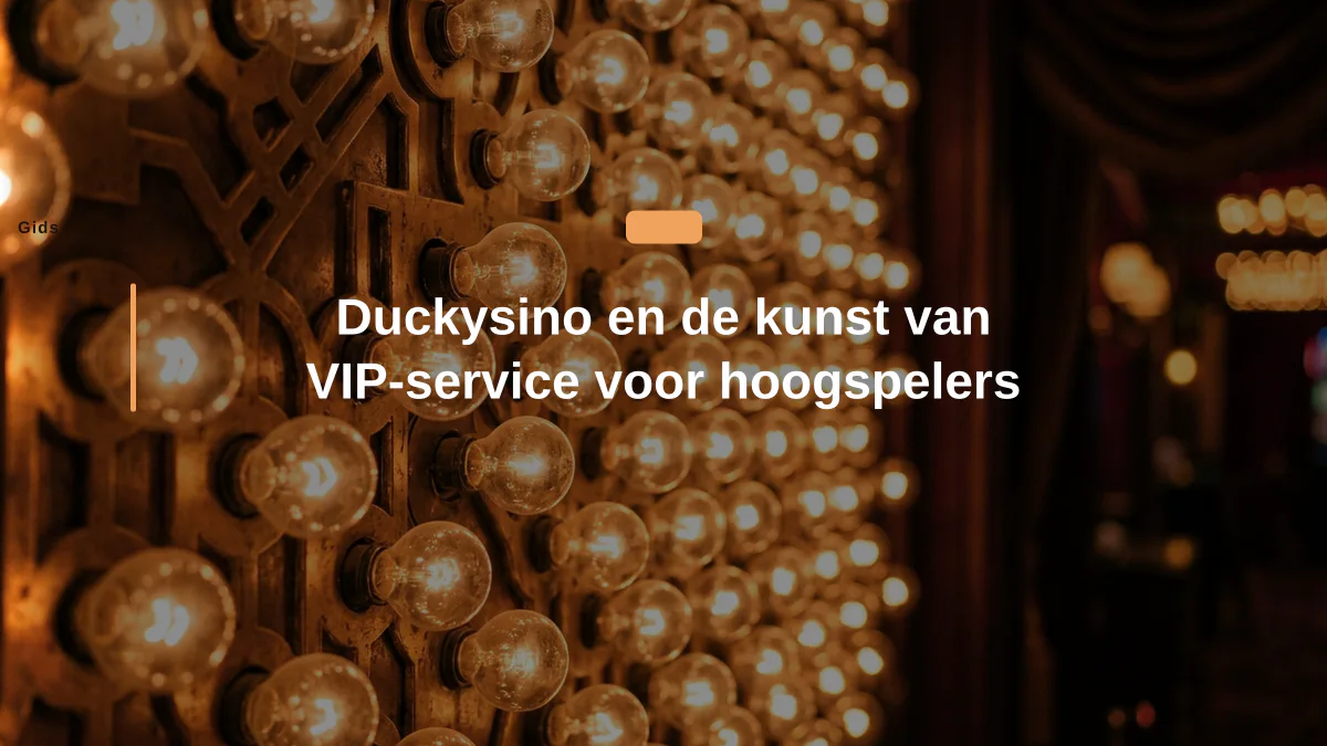 Duckysino en de kunst van VIP-service voor hoogspelers