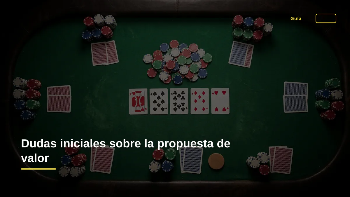 Dudas iniciales sobre la propuesta de valor