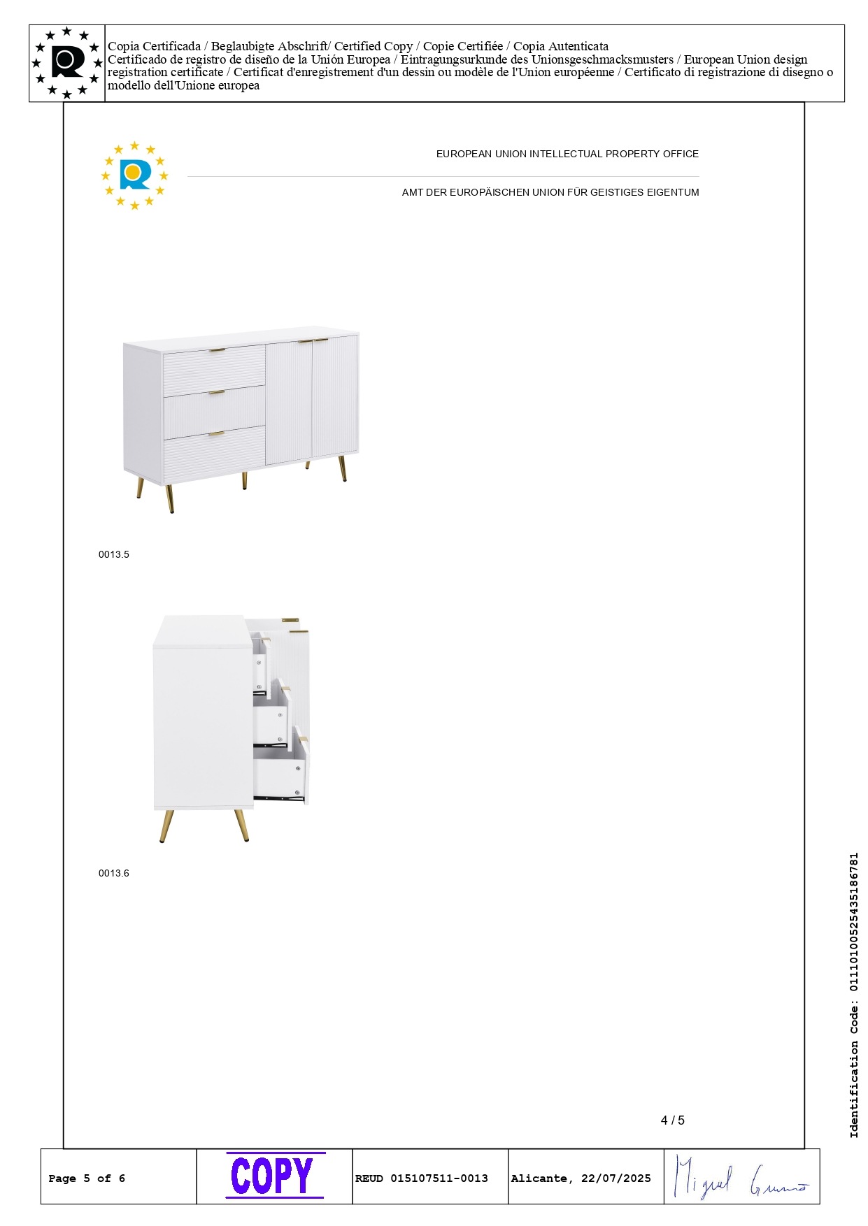 Buffet Blanc, 3 Tiroirs, 2 Portes, Rangement, Design Moderne, Multifonctionnel, Fonctionnel - Panneau composite de fibres de bois à densité - 120x38x80.5cm 2