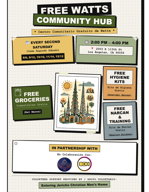 Watts Community Hub Flyer