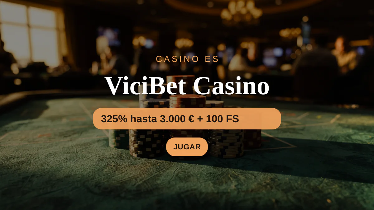 ViciBet Casino — bono de bienvenida 325% hasta 3.000 € + 100 FS, pagos: Visa, Mastercard, Skrill, Neteller, Paysafecard