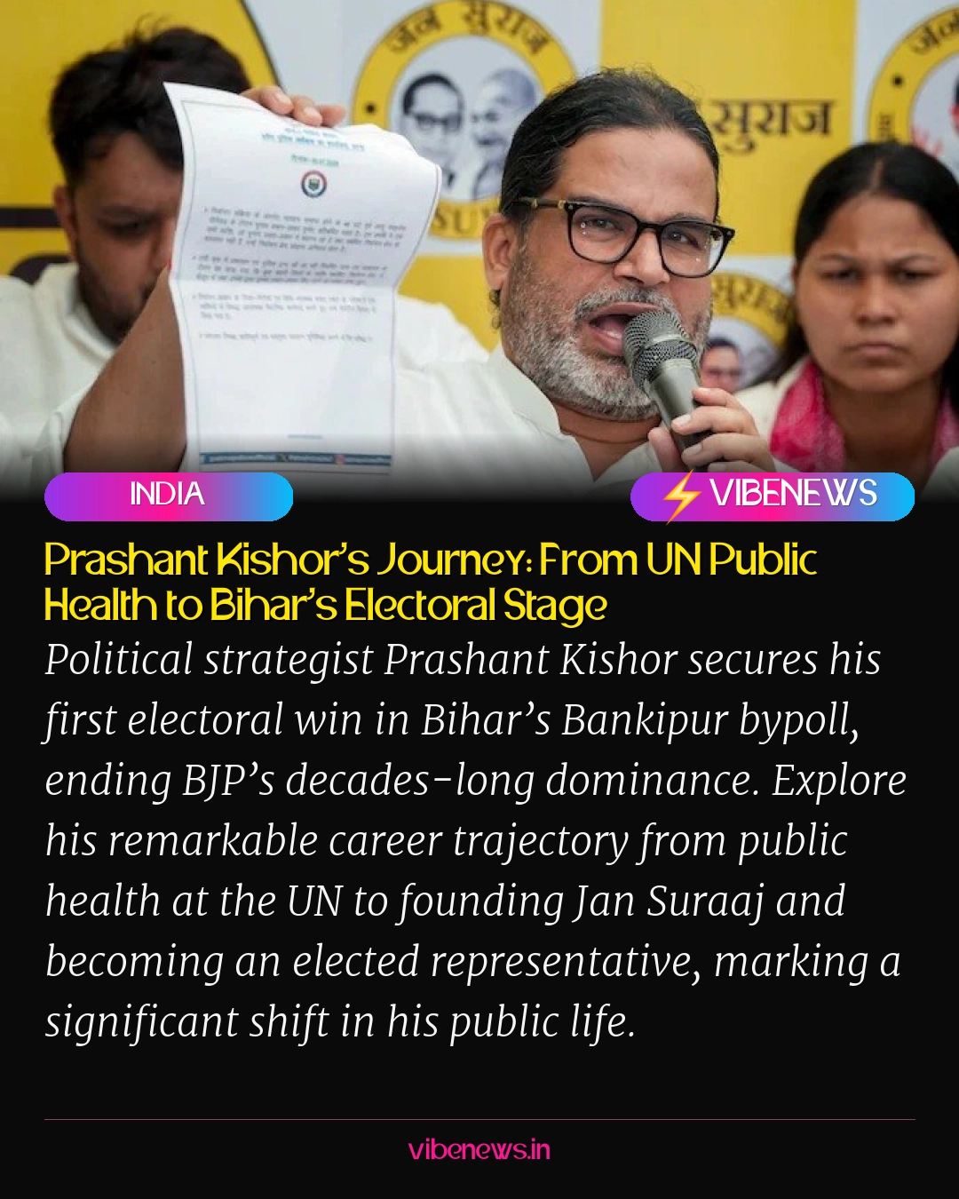 Prashant Kishor’s Journey: From UN Public Health to Bihar’s Electoral Stage