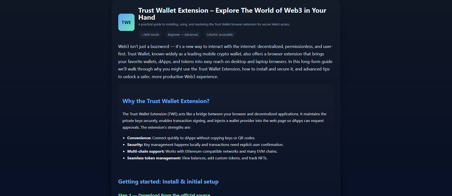 Screenshot of web3-trust-n.pages.dev