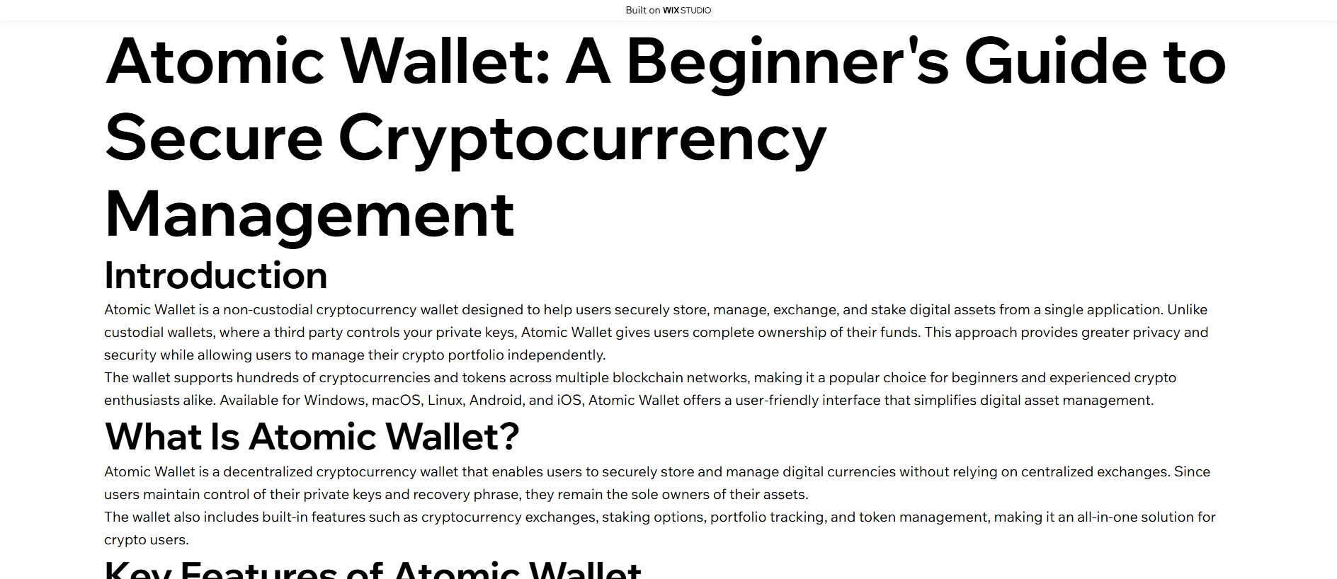 Screenshot of atomicwlt.wixstudio.com