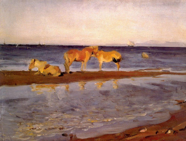 Лошади на взморье 1905