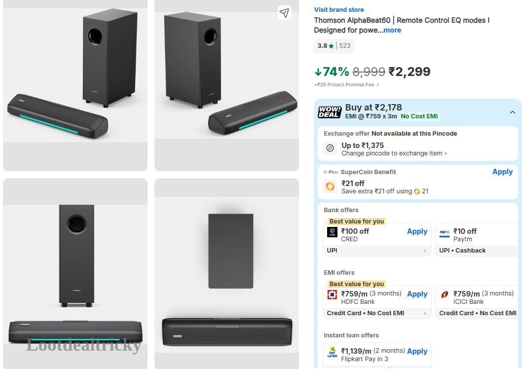 Thomson Alphabeat60 Soundbar Offer Image