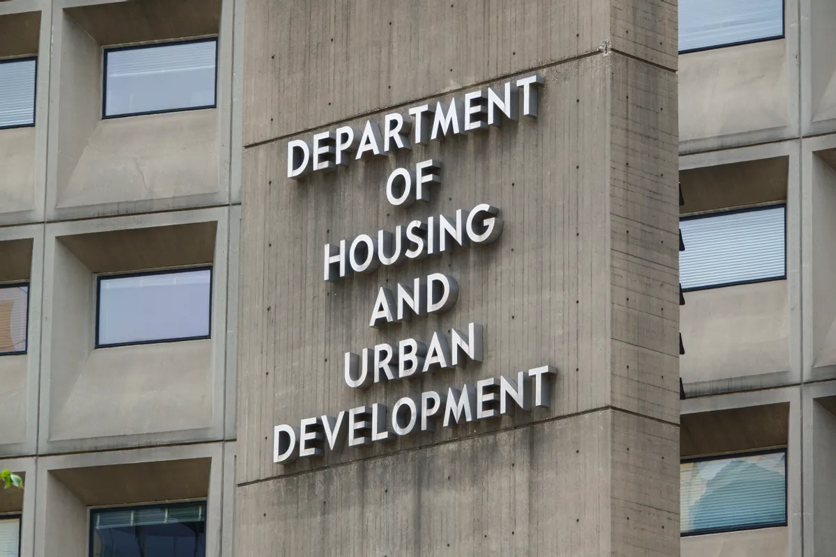 Senior couple reviewing rental assistance documents
