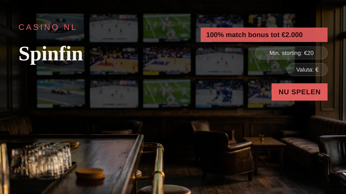 Spinfin casino — welkomstbonus 100% match bonus tot €2.000 + 150 FS, betalingen: Visa, Mastercard, Skrill, Neteller, Paysafecard