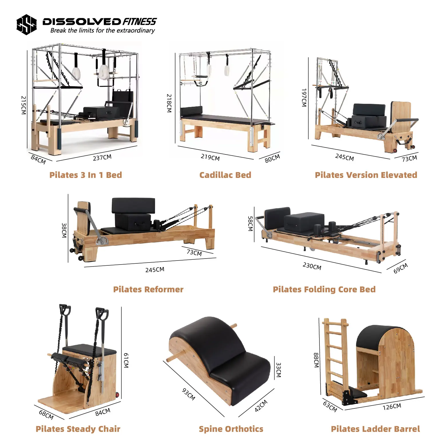 Best Oak Wood Pilates Reformer Exercise Equipment With Power Tower and Jump Board for Home Gym Fitness Training Use view 2