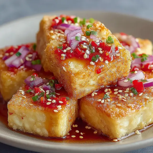 Sichuan Peppercorn Crispy Tofu with Black Vinegar Glaze