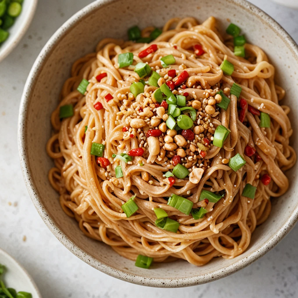 Spicy Peanut Butter Noodle Dish