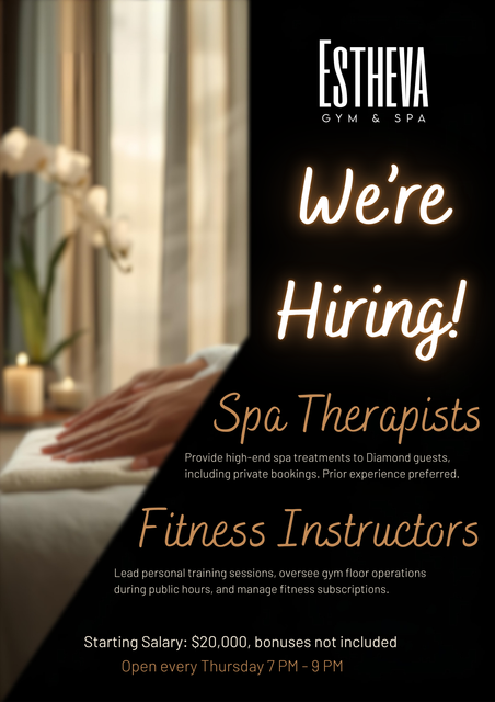 Hiring for Estheva Poster