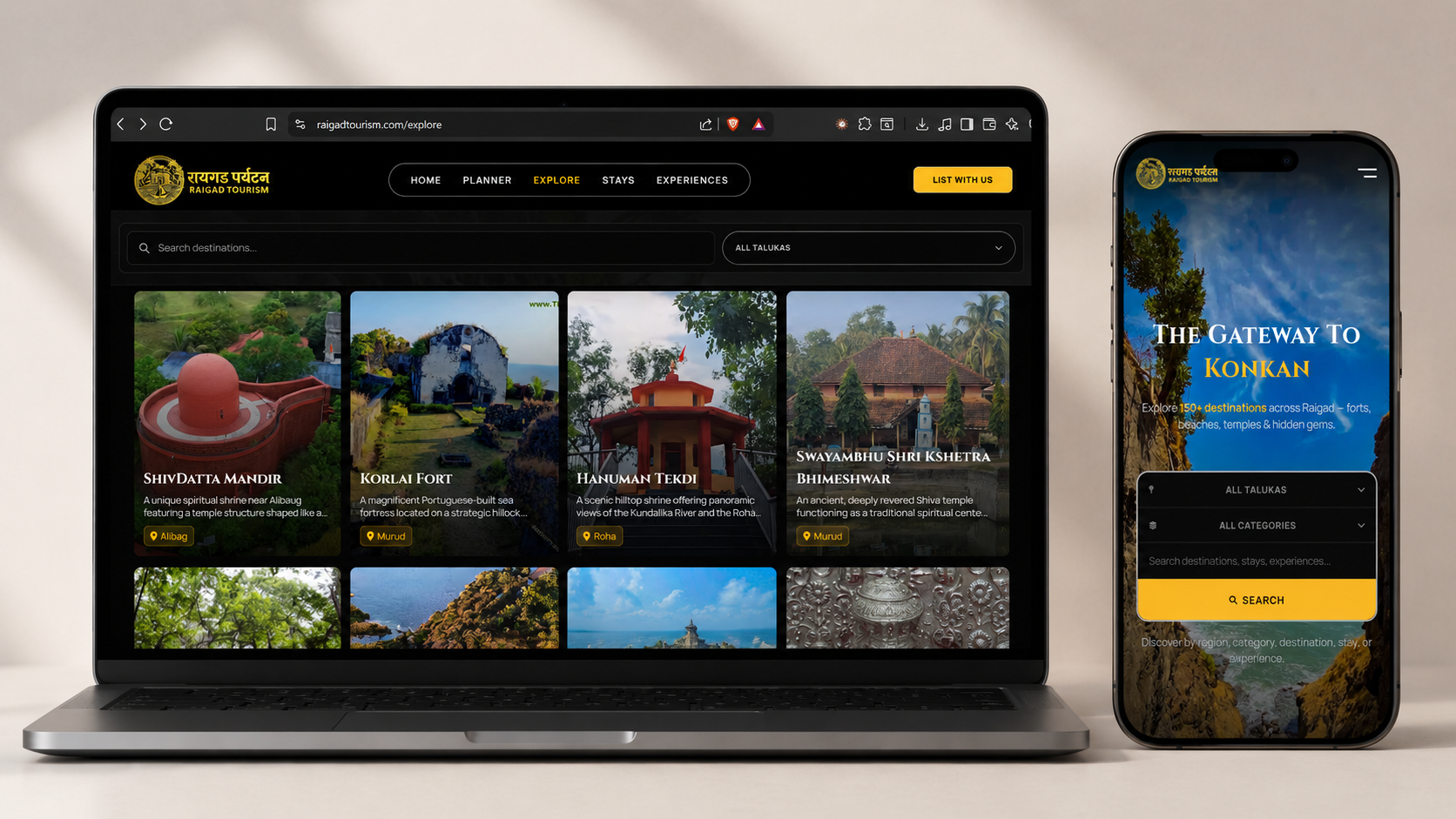 Raigad Tourism website project