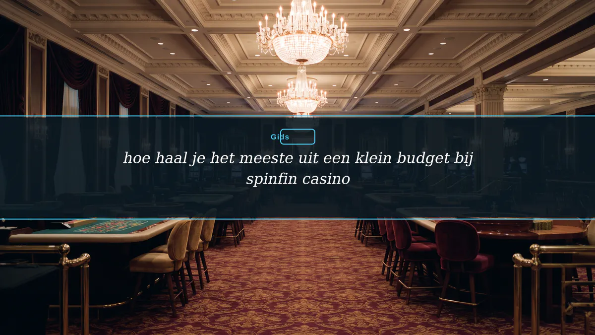hoe haal je het meeste uit een klein budget bij spinfin casino