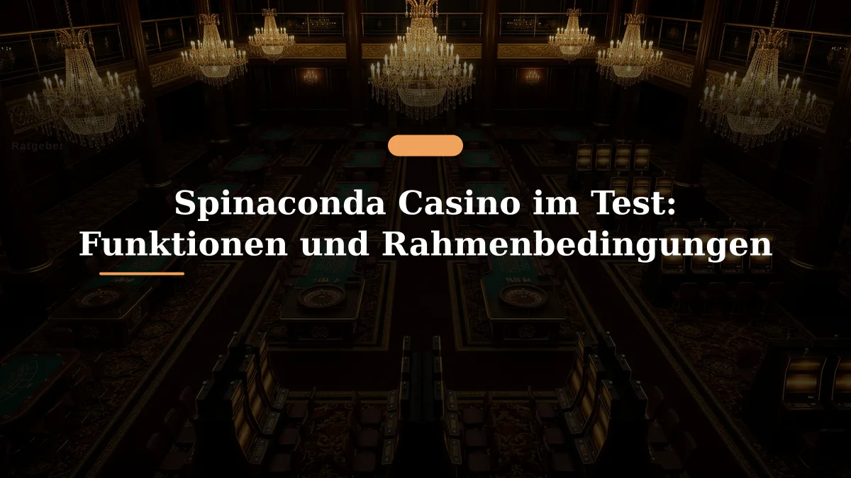 Spinaconda Casino im Test: Funktionen und Rahmenbedingungen