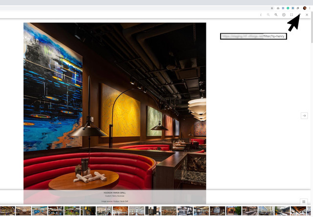 Illustrating the link in the pop-up/modal view with correct URL