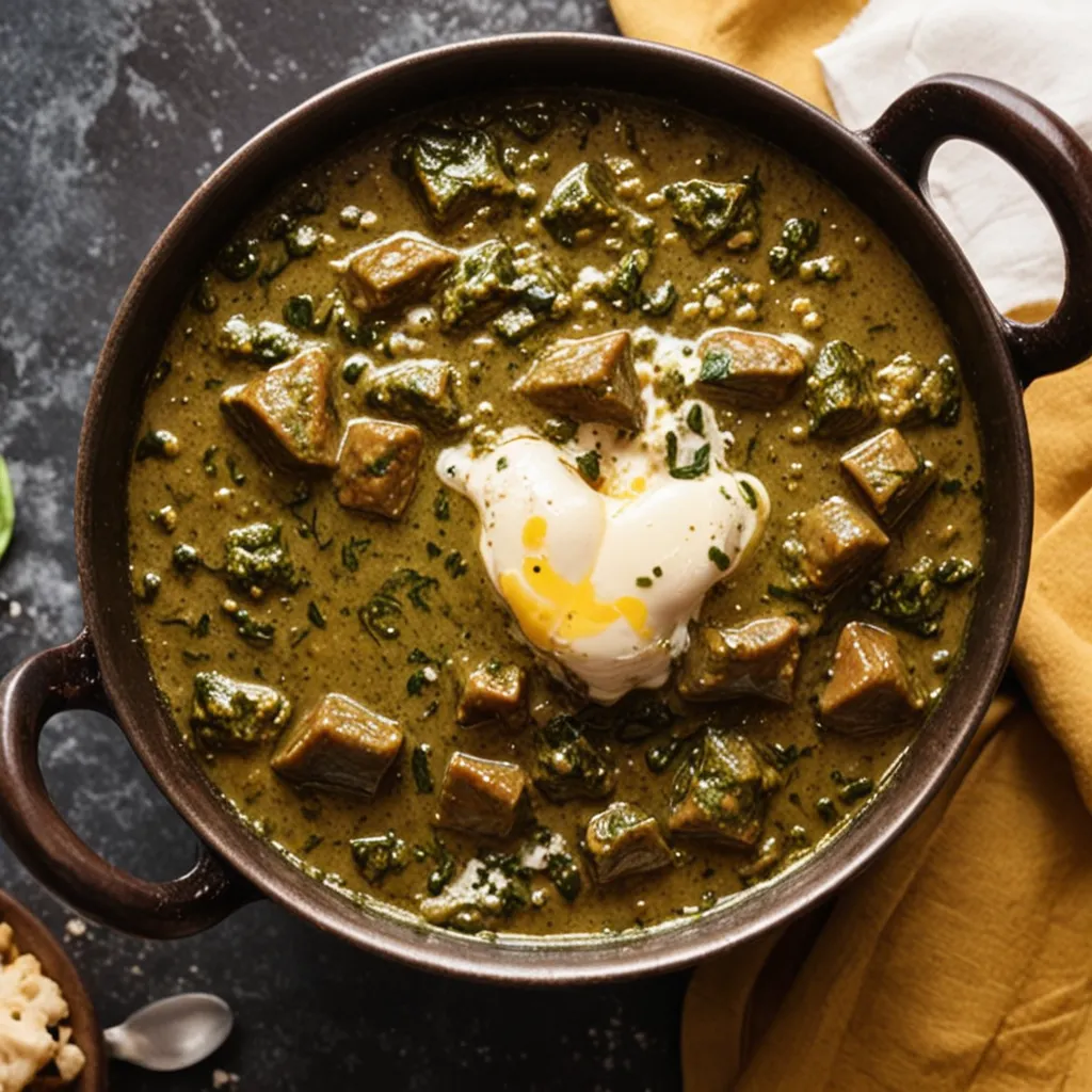 Sarson ka Saag Punjabi Style - Creamy Mustard Greens Recipe