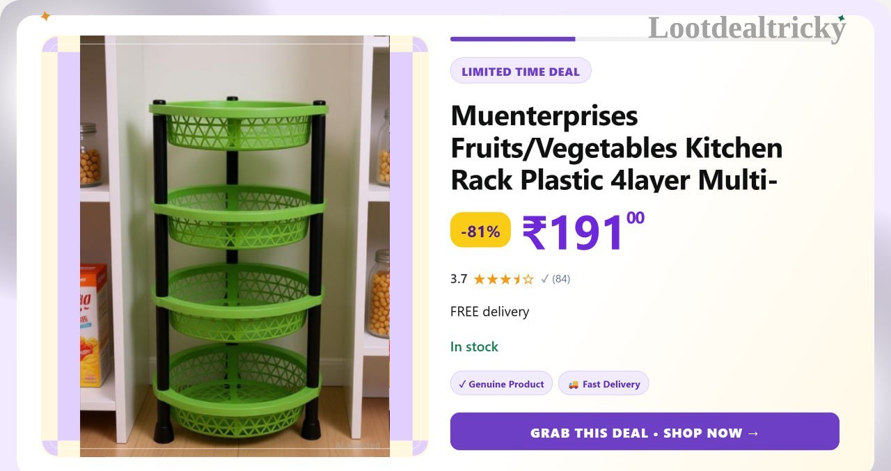   kitchen Rack Plastic – Just ₹191 | Loot Lo