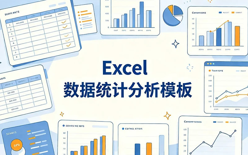 Excel数据统计分析模板合集，一键套用动态可视化图表