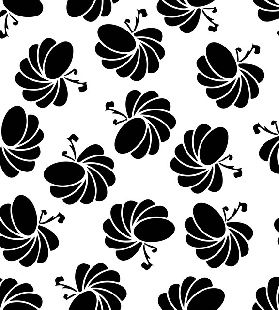 Abstract Black Shell Petal Floral Seamless Vector Pattern.jpg