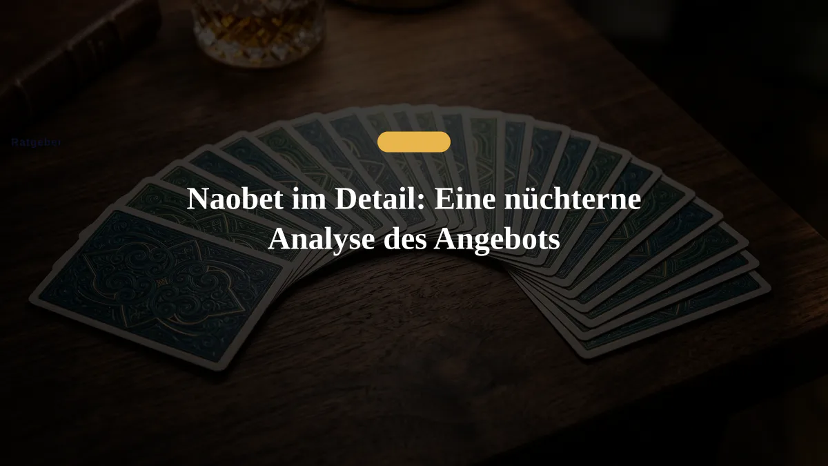 Naobet im Detail: Eine nüchterne Analyse des Angebots