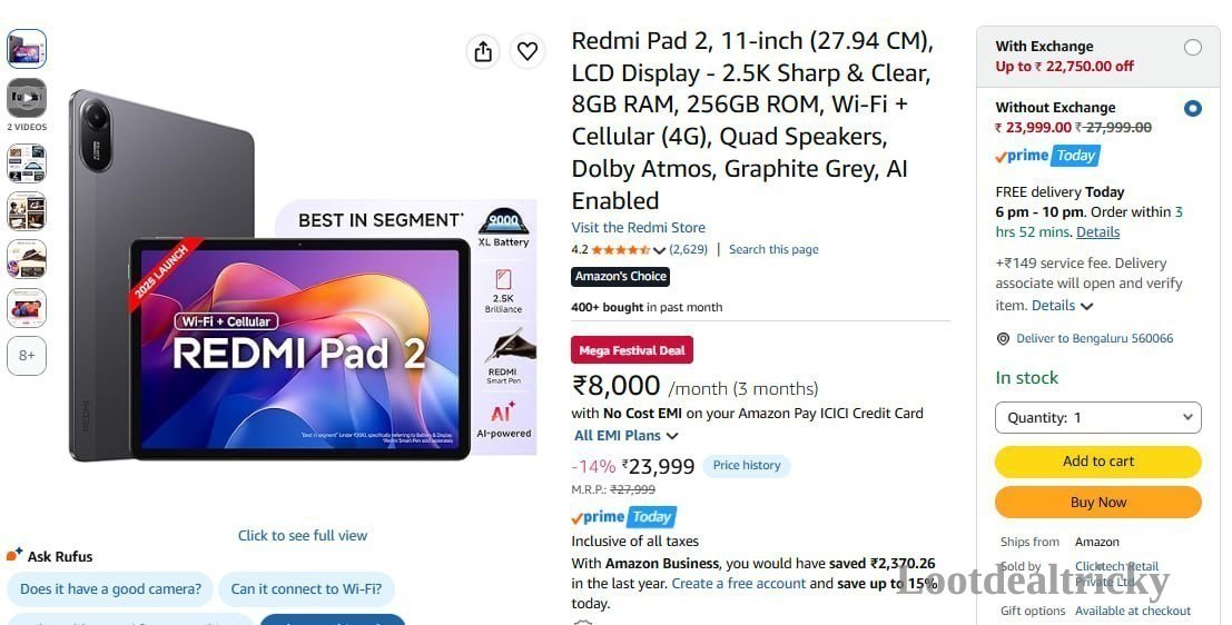 Redmi Pad 2 – Just ₹22249 | Best Price Drop Today