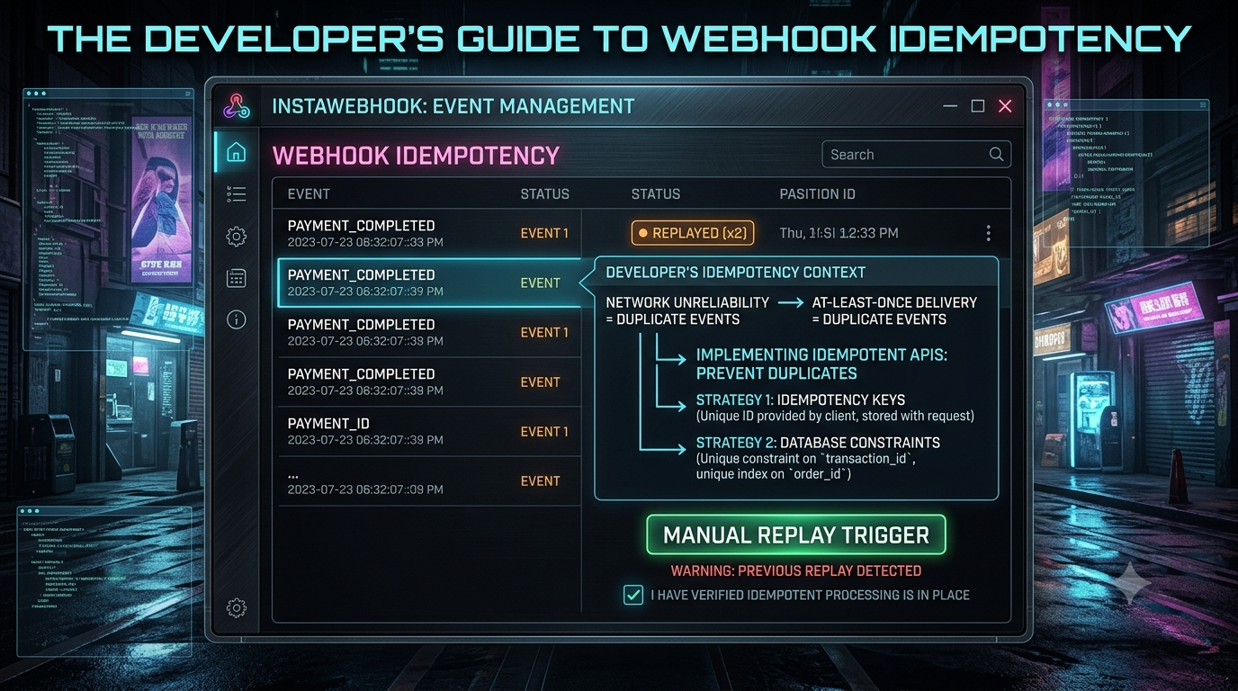 The Developer S Guide To Webhook Idempotency Insta Webhook