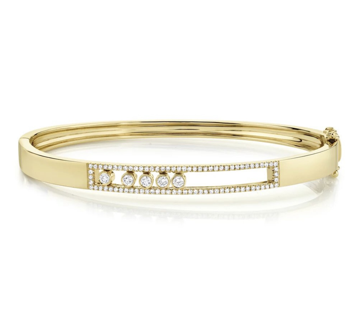 0.42ct Diamond Bezel Slider Bangle