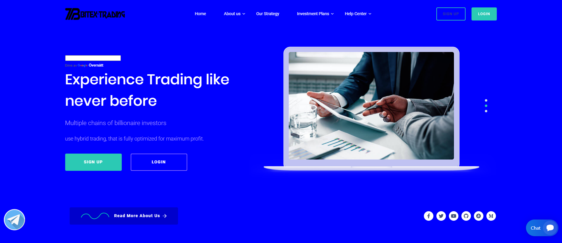 Forensic screenshot of bitex-trading.com showing the phishing page layout