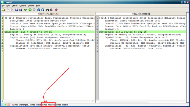 diff PCI space