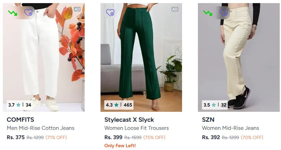 Jeans Trousers Under – Huge Discount Get 70% OFF Today