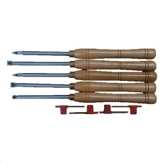 Wood Chisel Set, 5-Piece with Tips, 415mm Blade Length