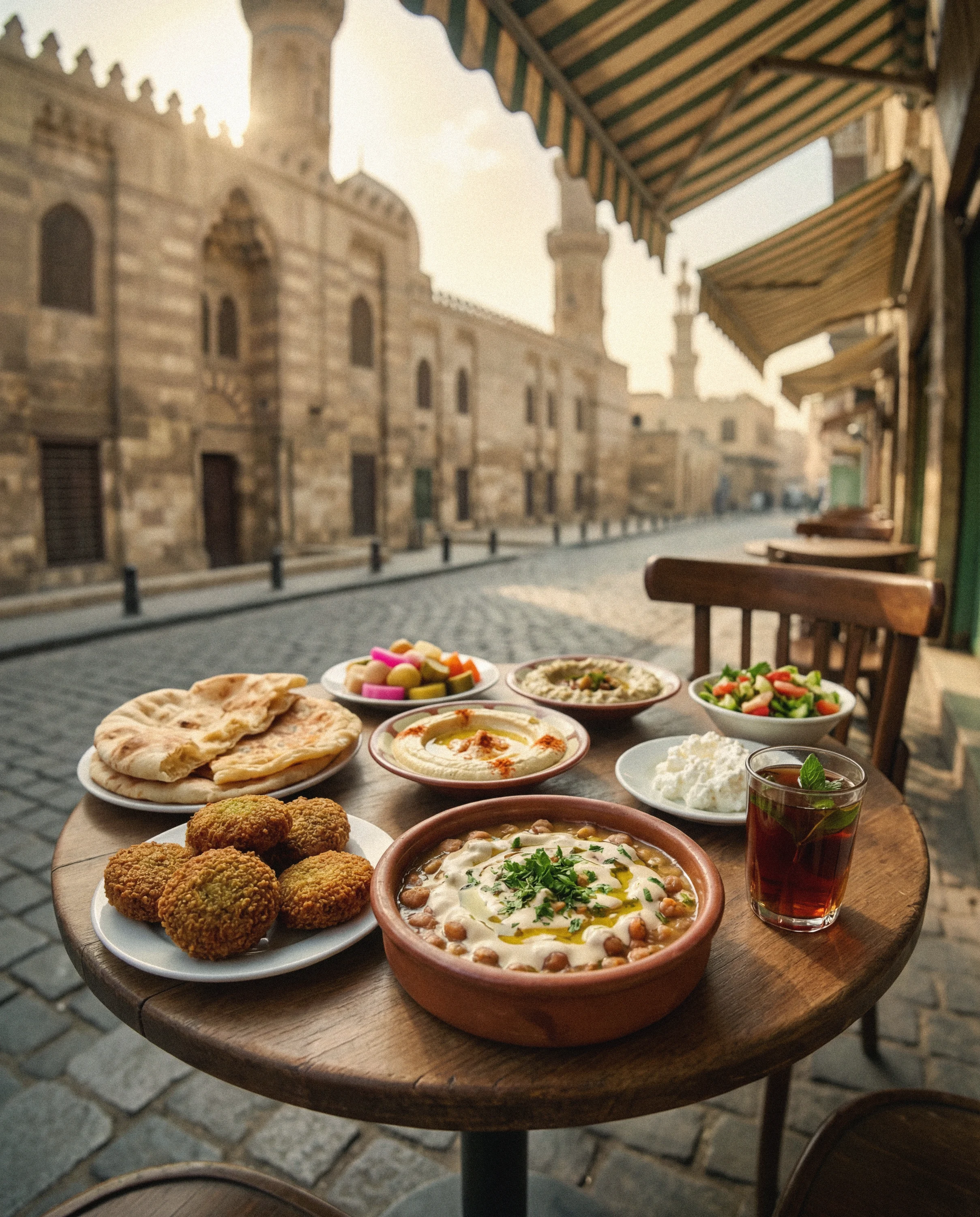 Egyptian oriental breakfast