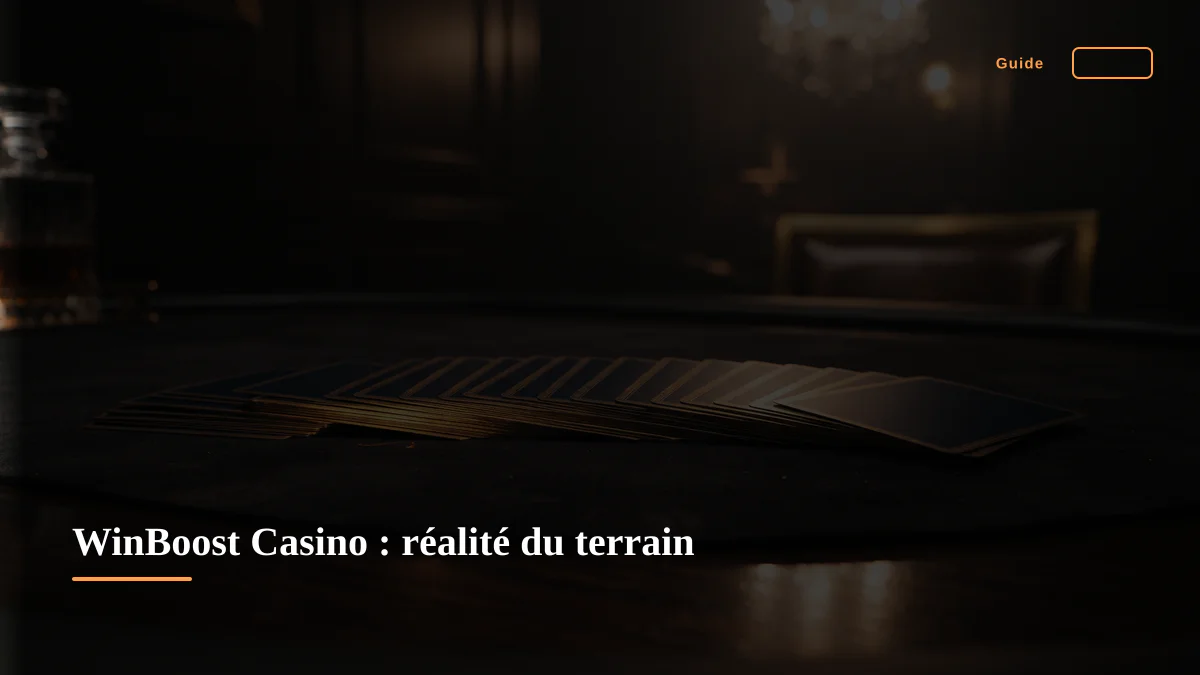WinBoost Casino : réalité du terrain