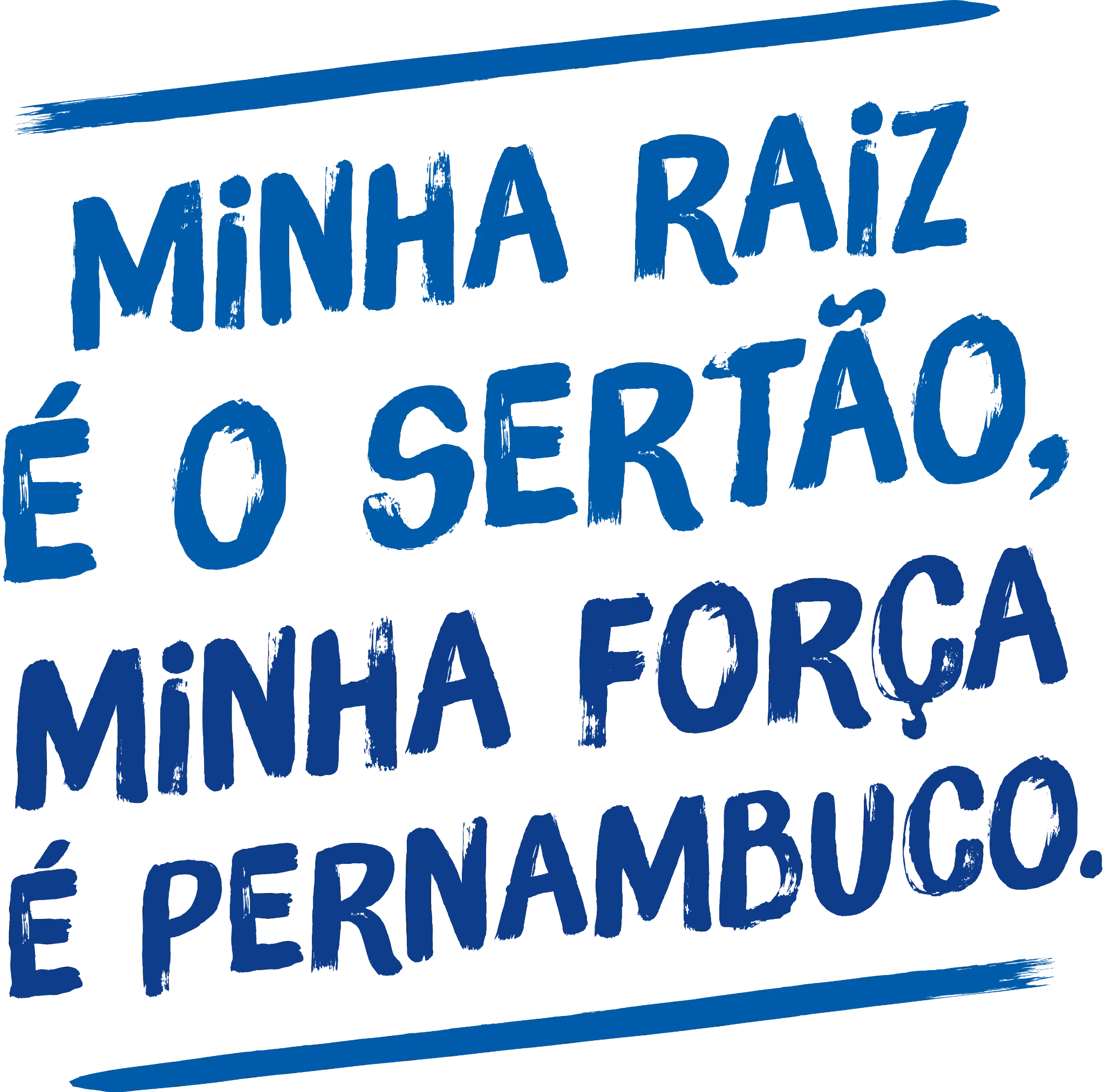 Minha raiz é o Sertão, minha força é Pernambuco.