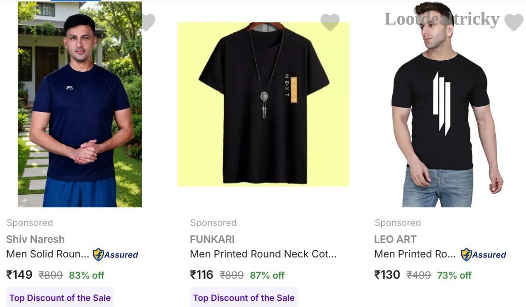 Flipkart Tshirts For – Just ₹129 | Exclusive Sale Discount Flipkart Tshirts For – Just ₹129 | Exclusive Sale Discount