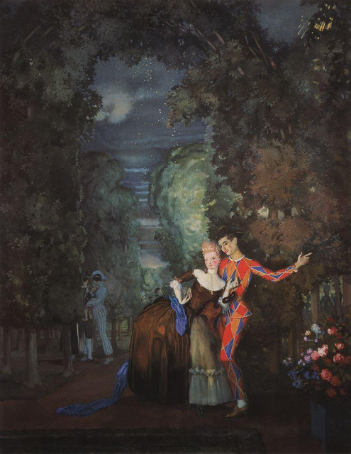 Арлекин и дама 1912