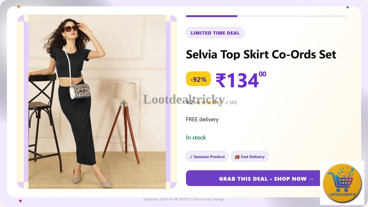   selvia Top Skirt – Just ₹134 | Loot Ka Maal