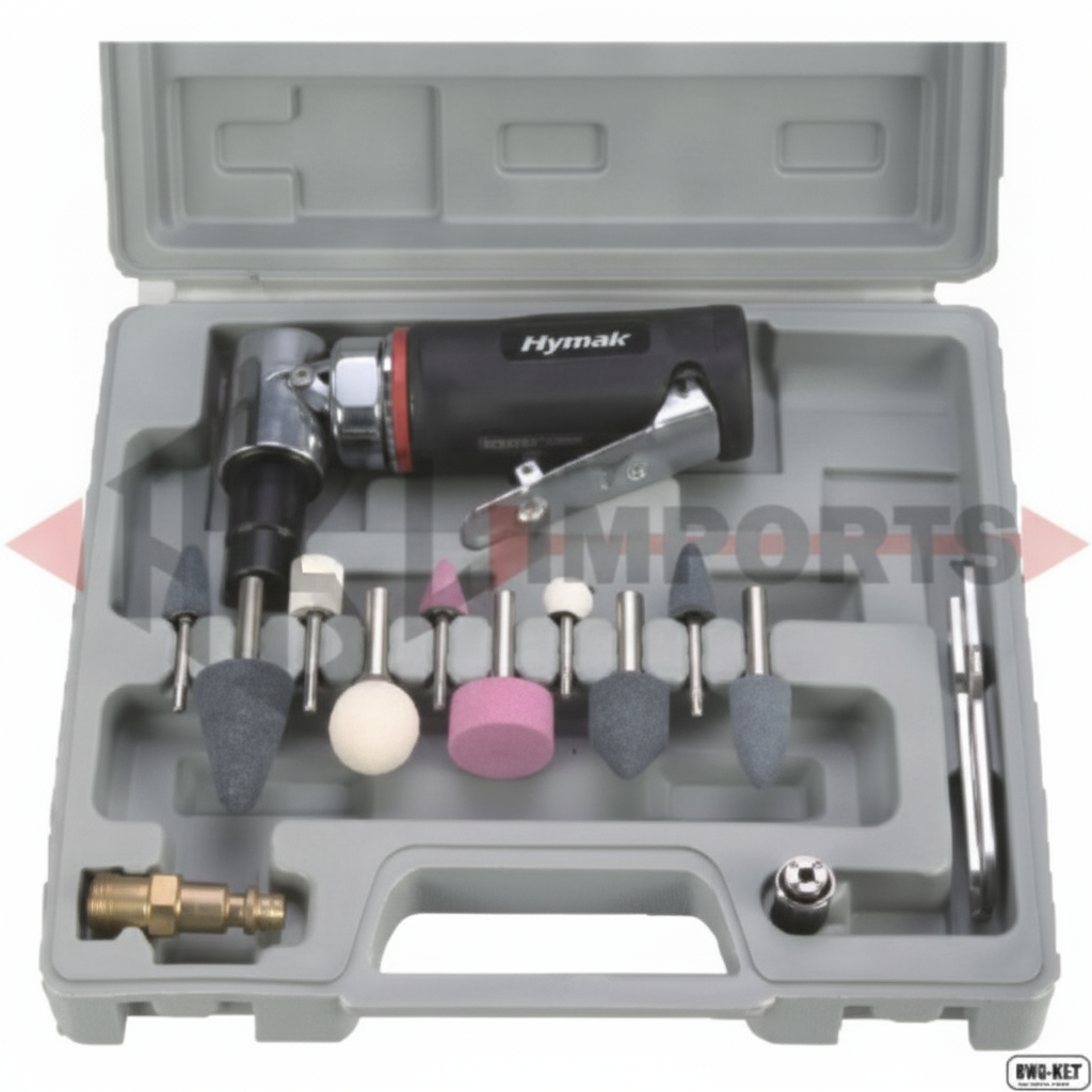 Air Angle Die Grinder Kit with 3mm & 6mm Collets