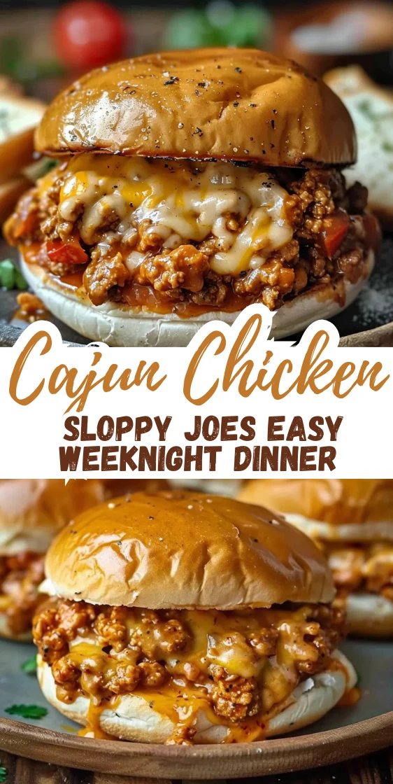 Cajun Chicken Sloppy Joes with Creamy Cheese Sauce Easy Weeknight Dinner