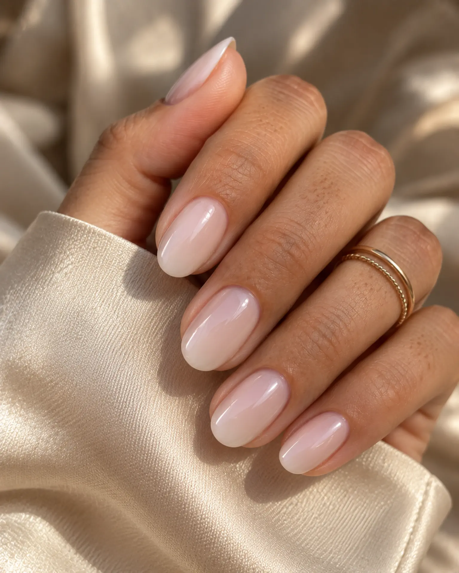 Milky White Sheer Tint manicure inspiration for work nail ideas