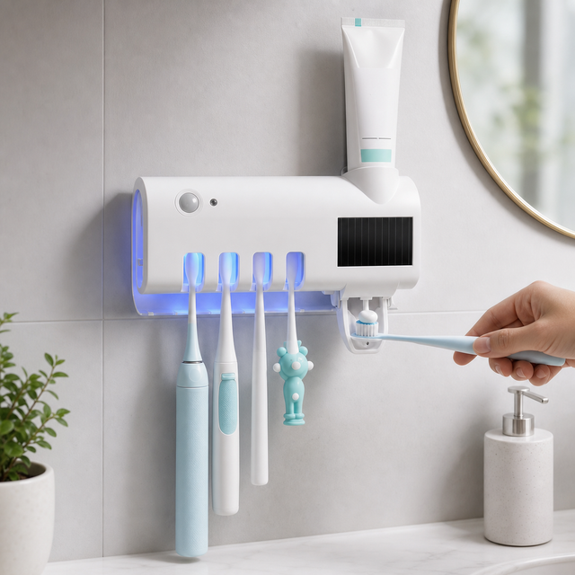 PureBrush UV montat într-o baie de familie