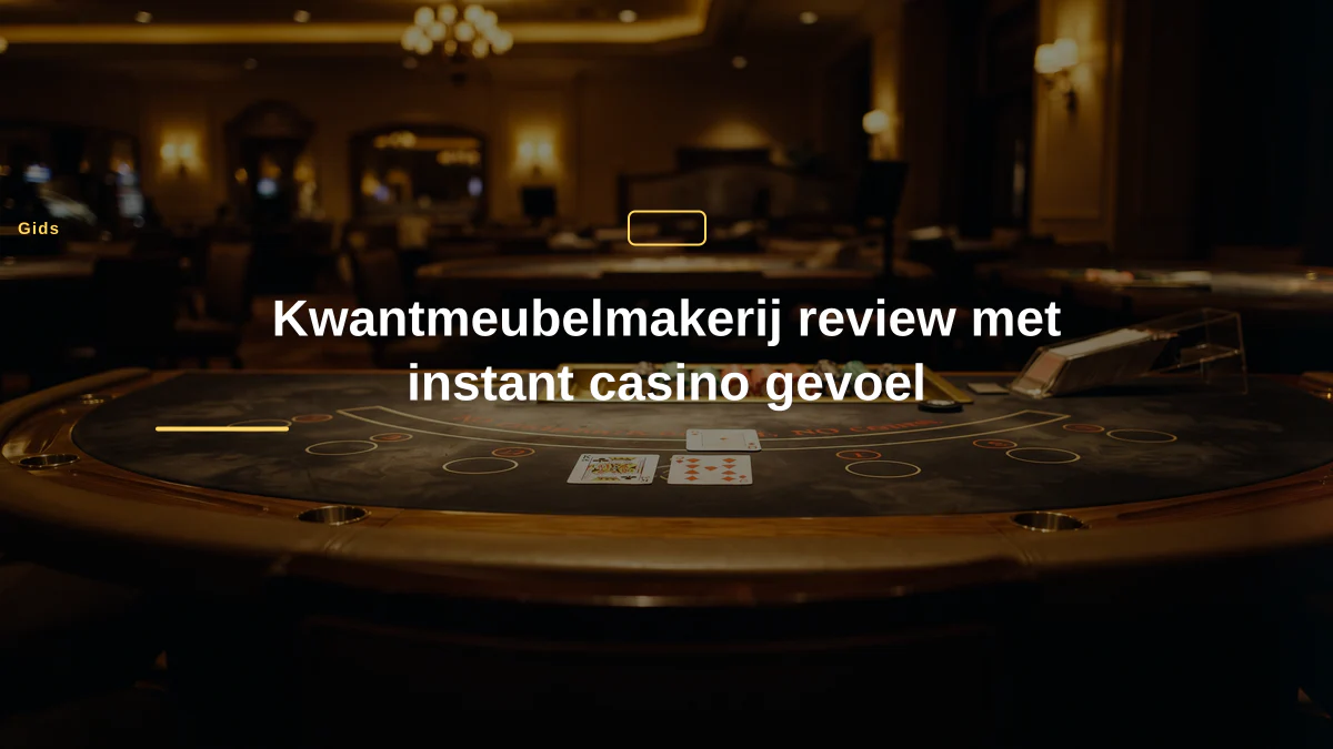 Kwantmeubelmakerij review met instant casino gevoel