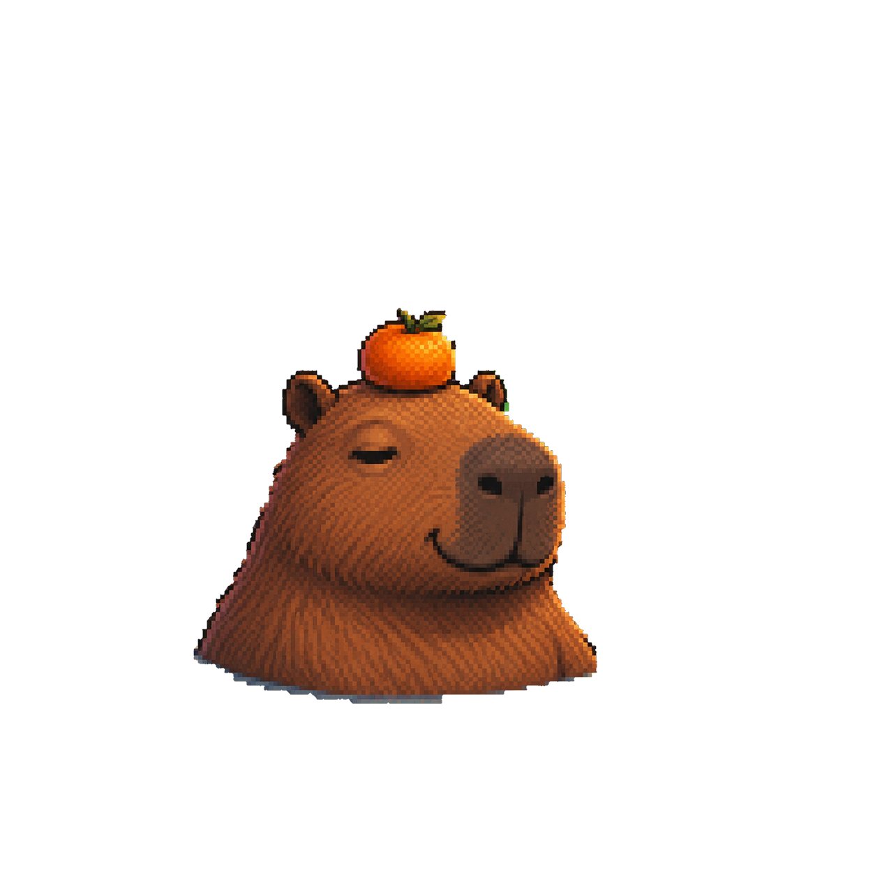 peeking capybara