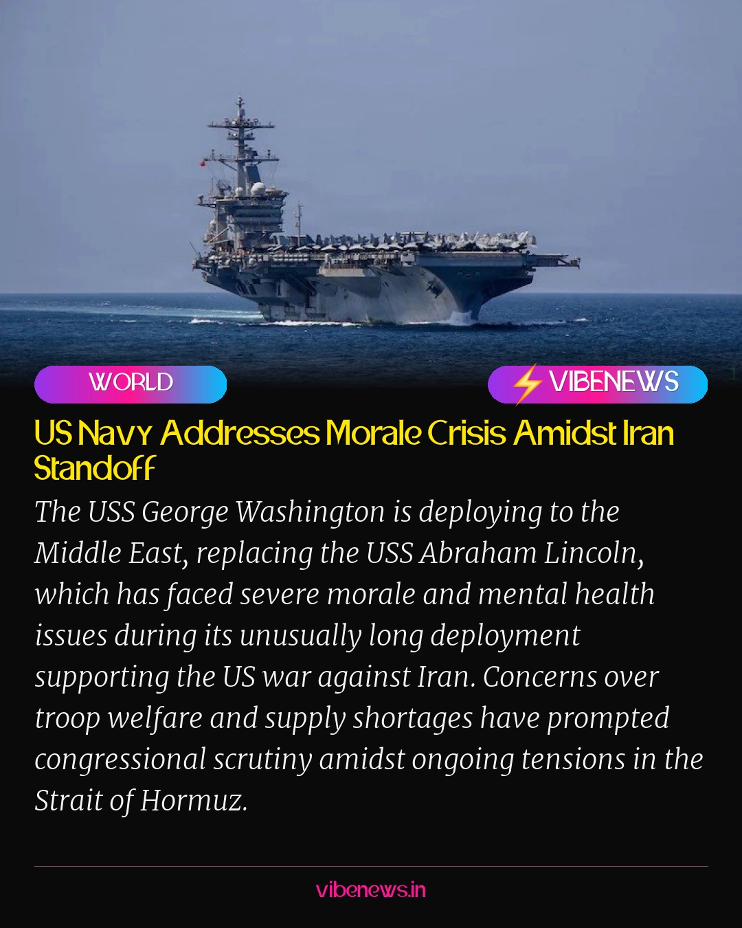 US Navy Addresses Morale Crisis Amidst Iran Standoff