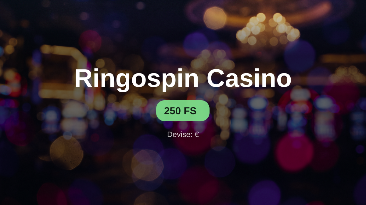 Ringospin Casino — bonus de bienvenue 55% jusqu'à 500 € + 250 FS, paiements: Visa, Mastercard, Skrill, Neteller, Paysafecard