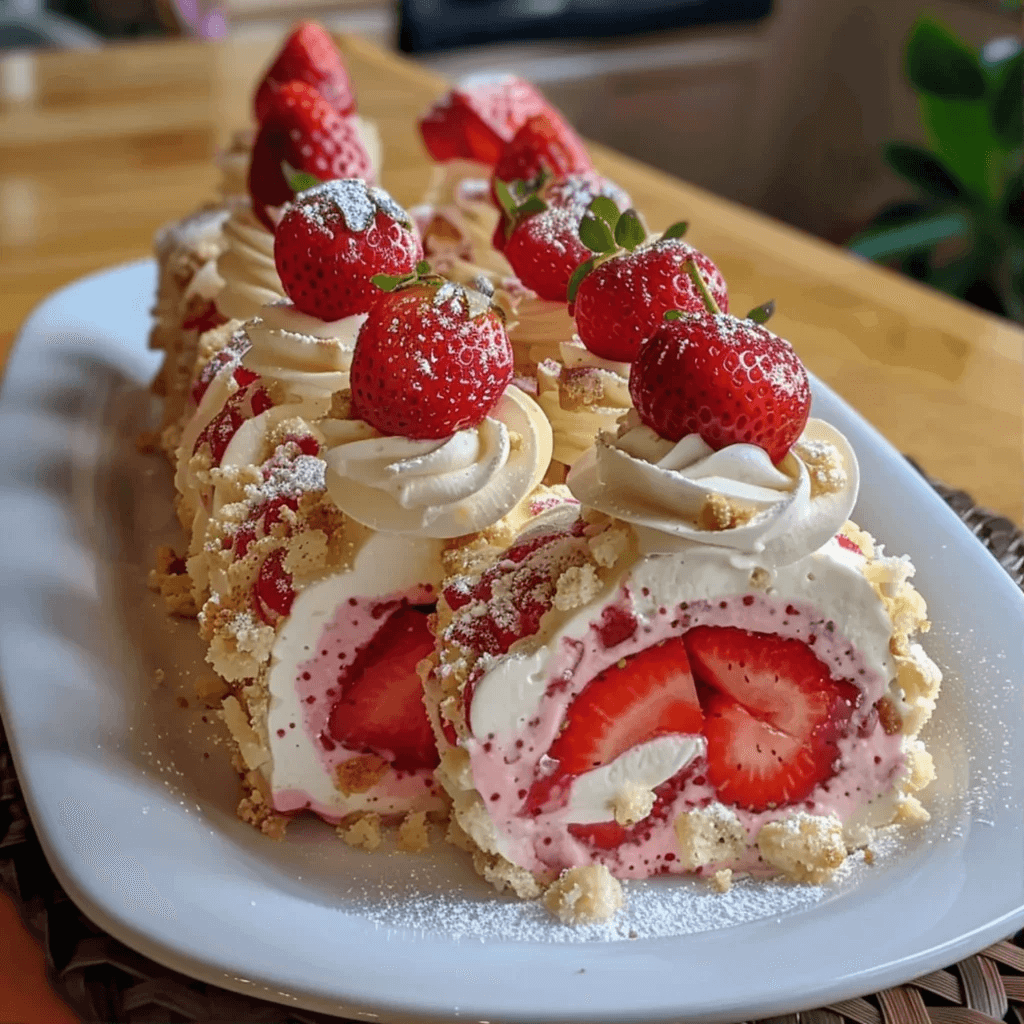 Homemade Strawberry Shortcake Cheesecake step photo