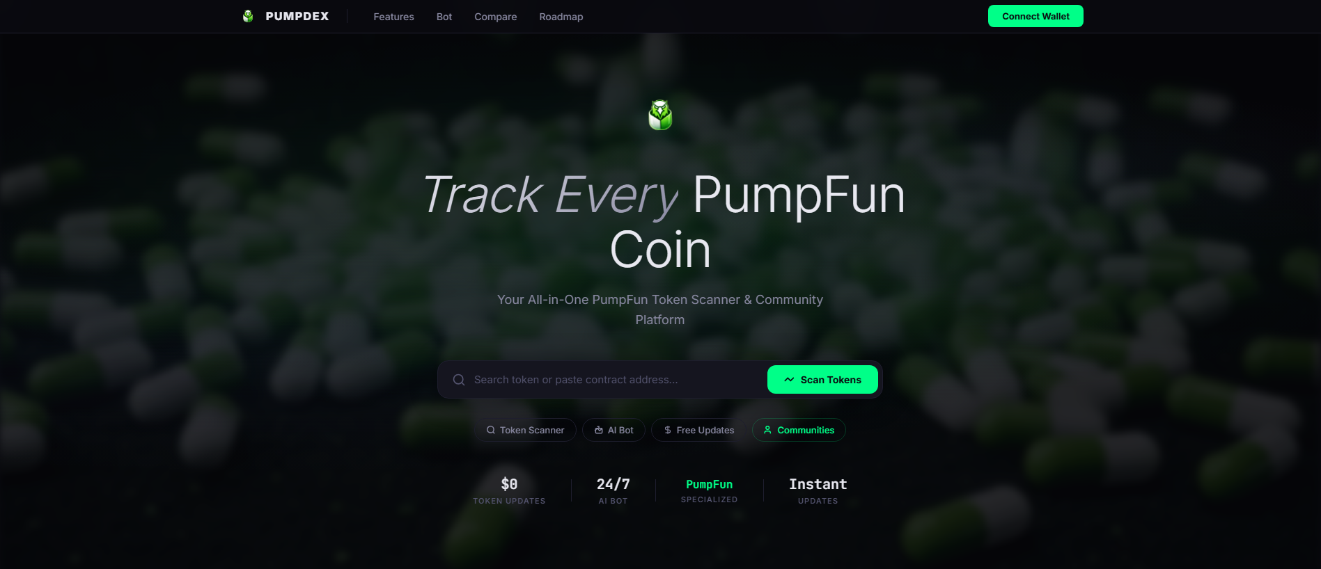 Screenshot of pumpdex.info