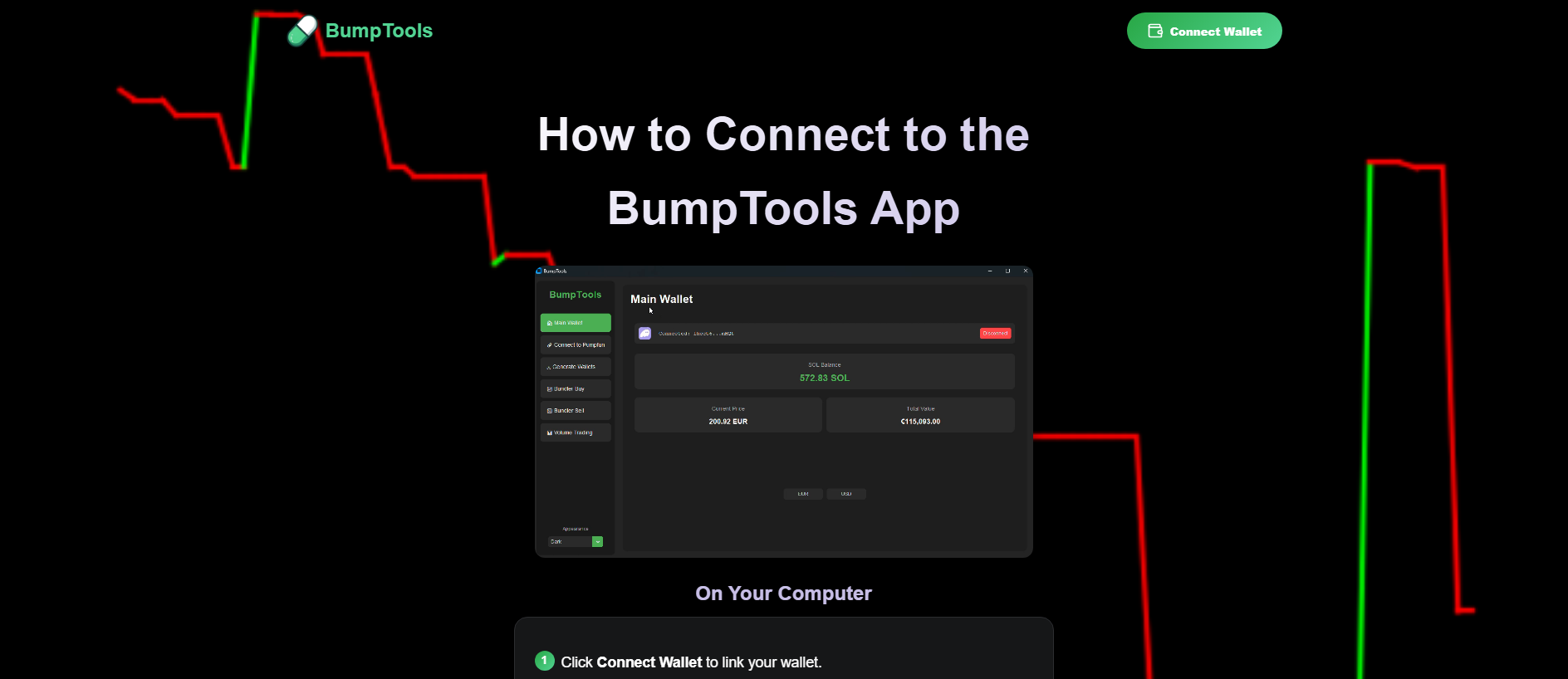 Screenshot of connect.bumptools.fun